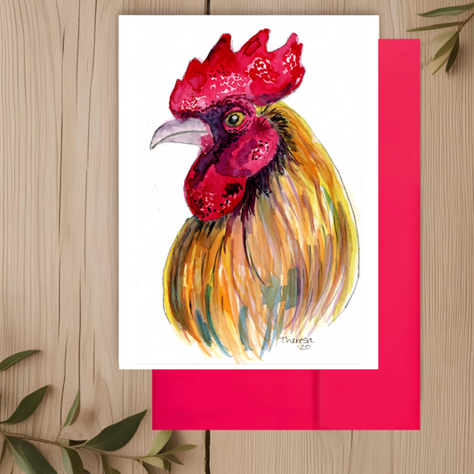 Rooster Note Card
