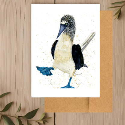 Blue-footed booby Note Card