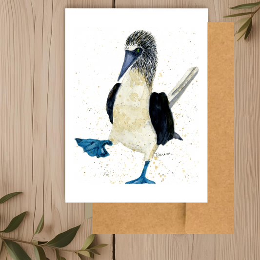 Blue-footed booby Note Card