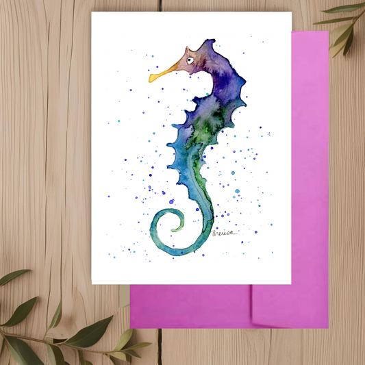 Seahorse Note Card