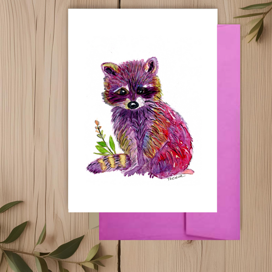Raccoon Note Card