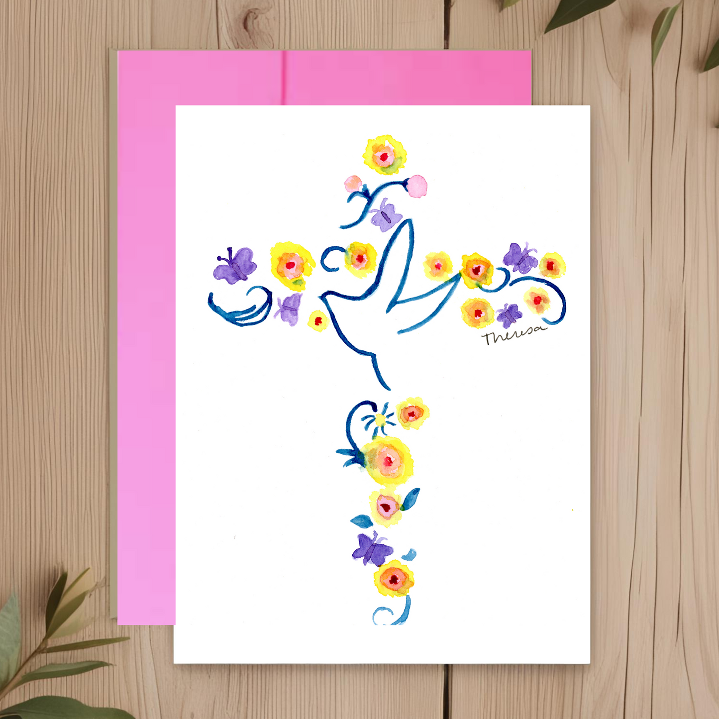 Dove Cross Note Card
