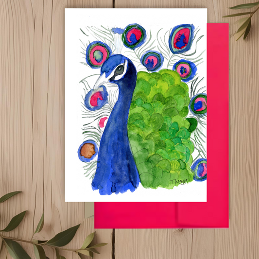 Peacock Note Card