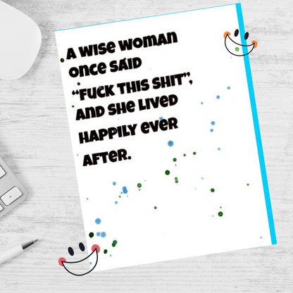 A Wise Woman Note Card