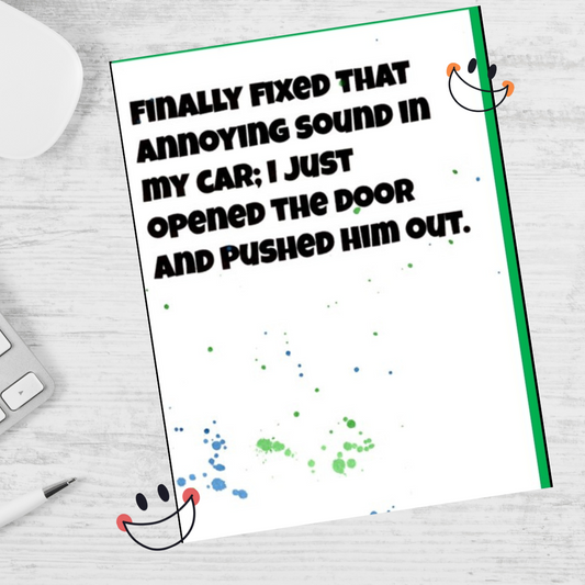 Fixed That Annoying Sound Note Card