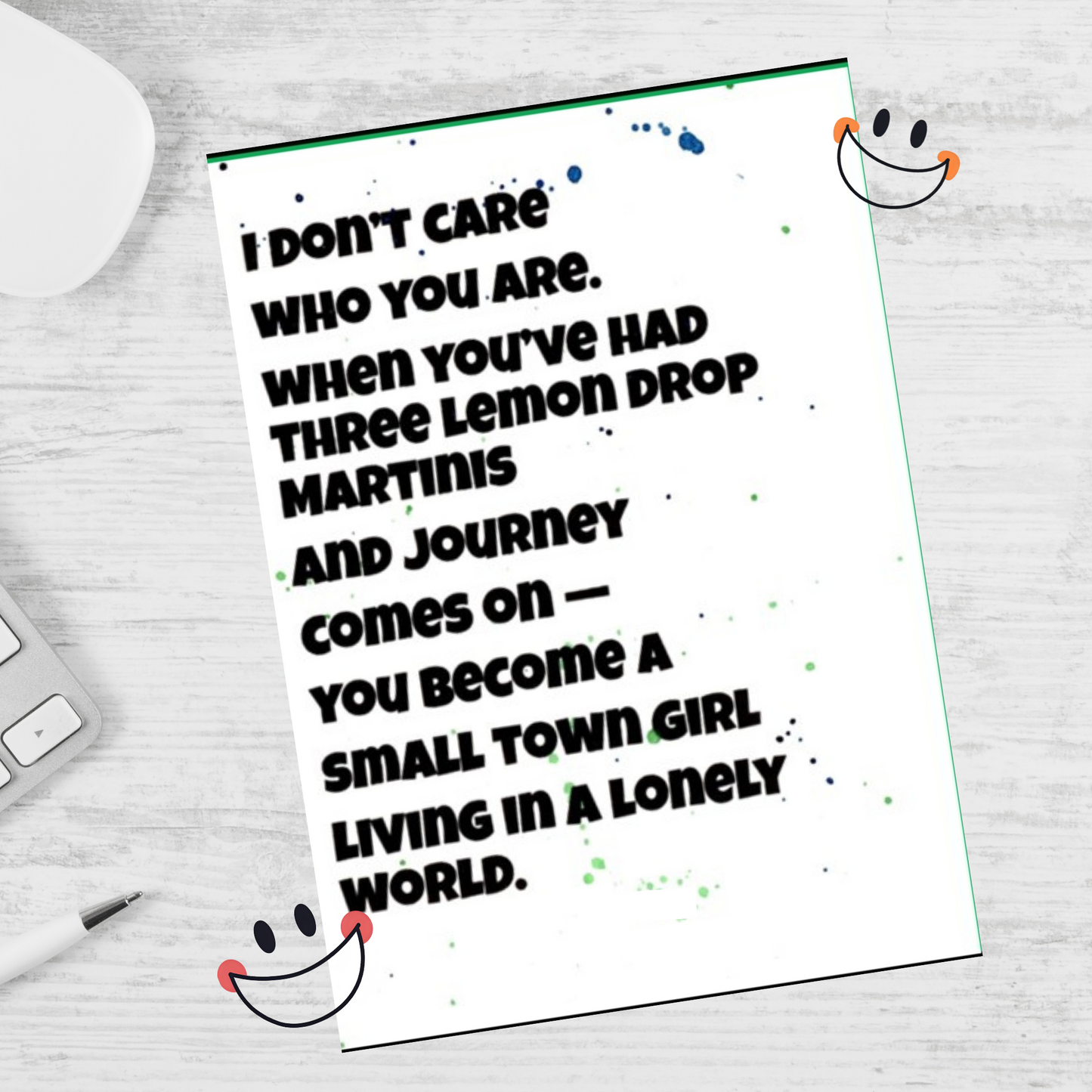 Lemon Drop Martini Note Card