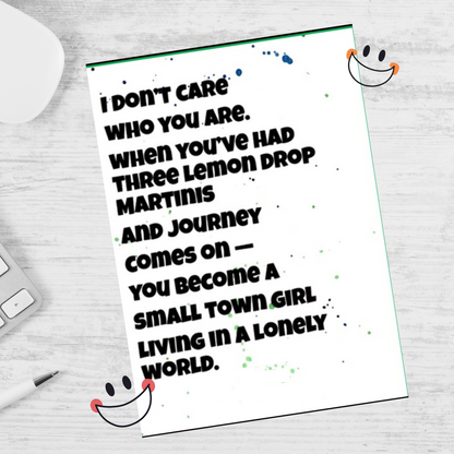 Lemon Drop Martini Note Card