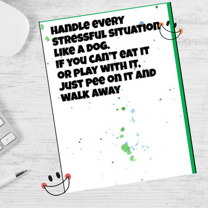 Handle Like a Dog Note Card