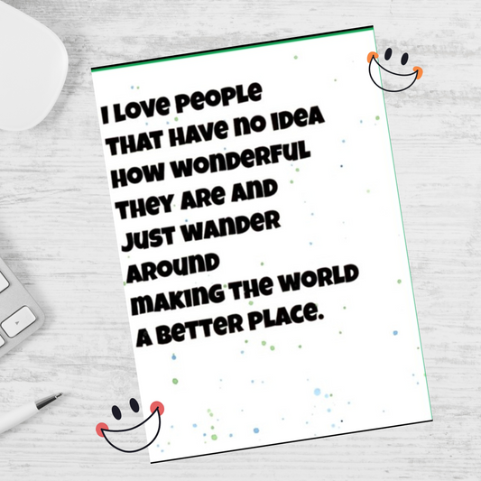 How wonderful they are Note Card
