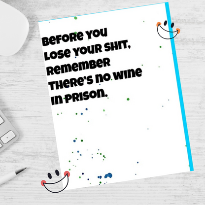 Before you lose your shit Note Card